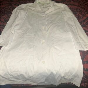 Healing Hands White Lab Coat with Green Trim